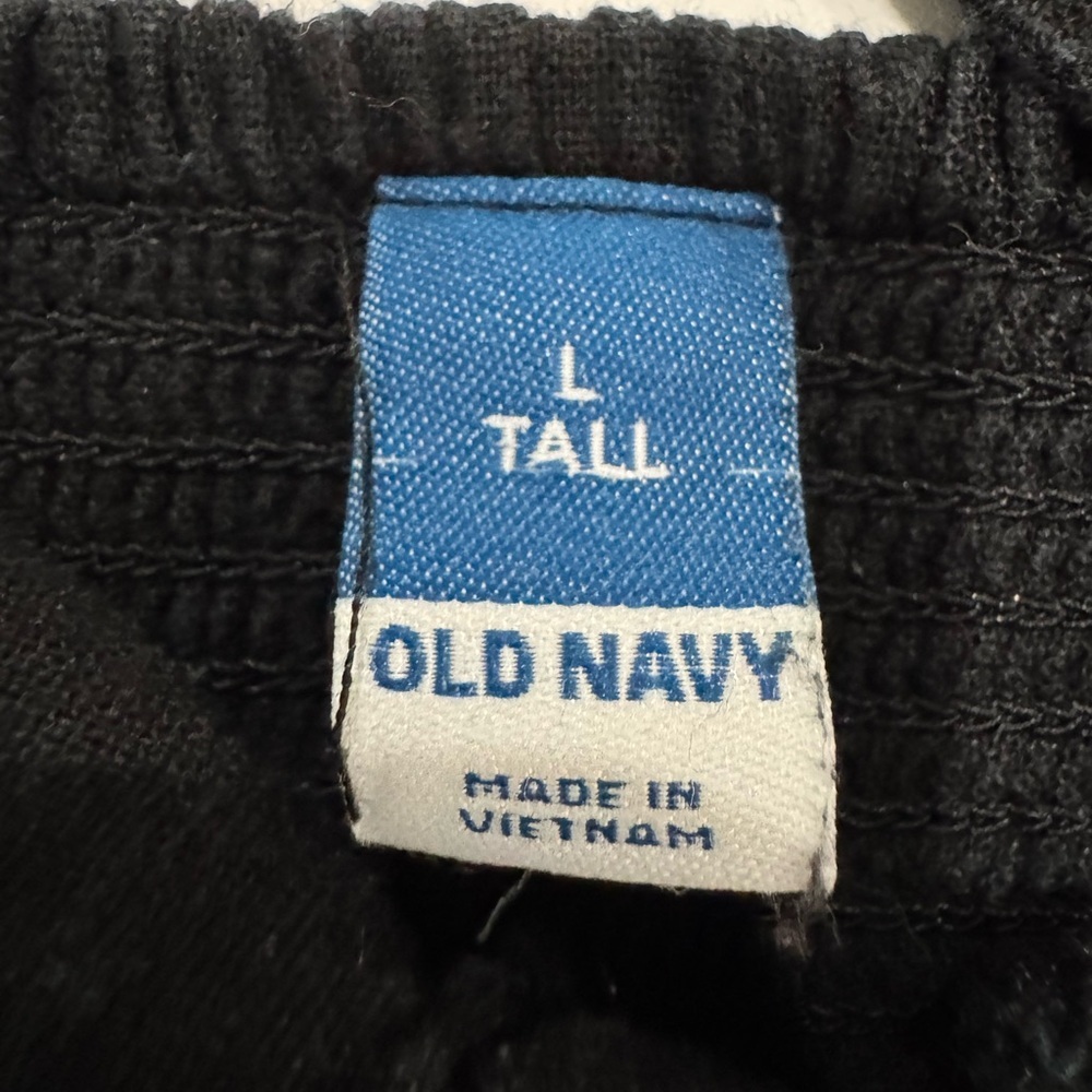 Old Navy Linen Blend Jumpsuit Black Wide Leg Strappy Pockets L Tall - Picture 5 of 6